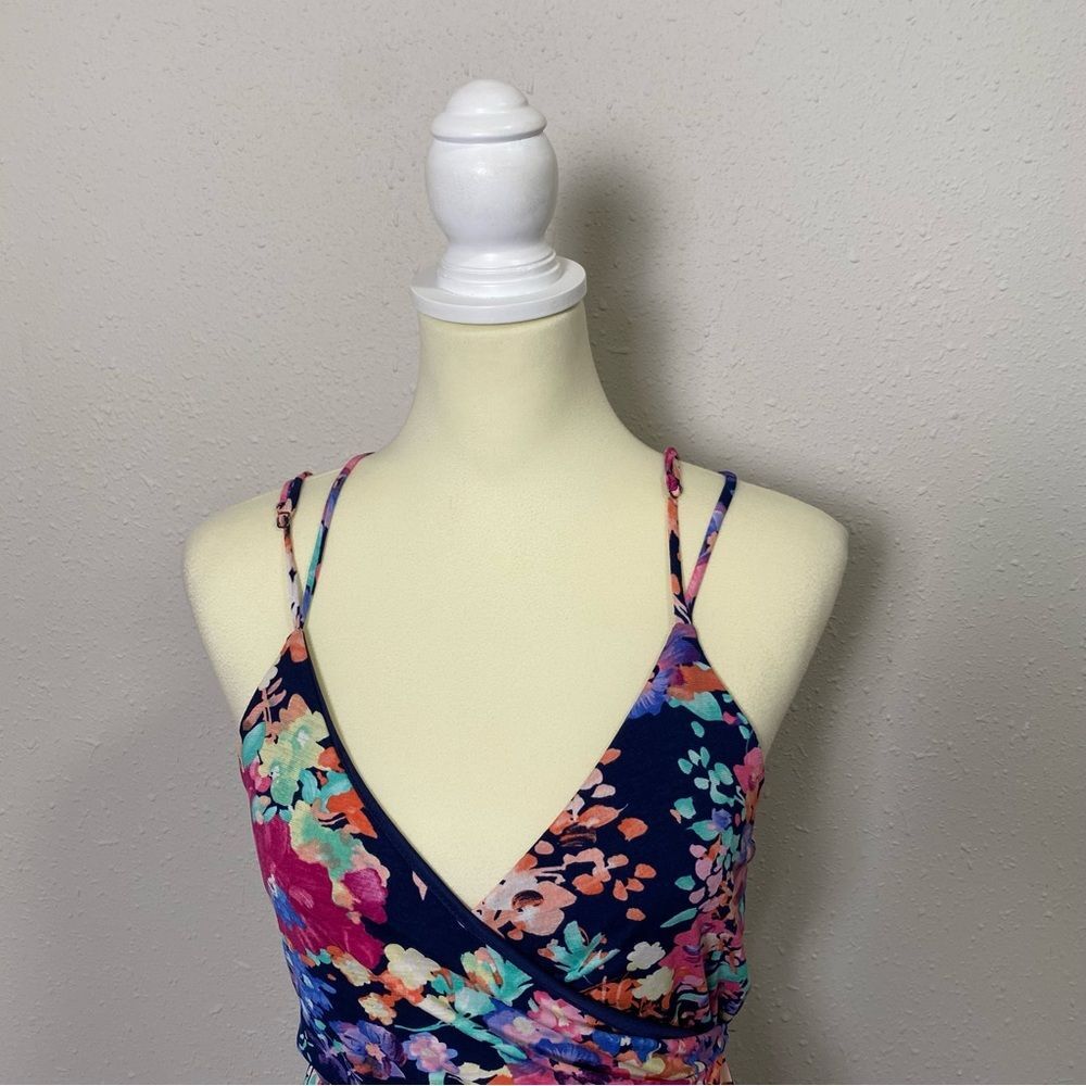 1.4.3 Story by Line Up Floral Muticolor Wrap Front Maxi Dress Women's Size Small - Picture 8 of 14
